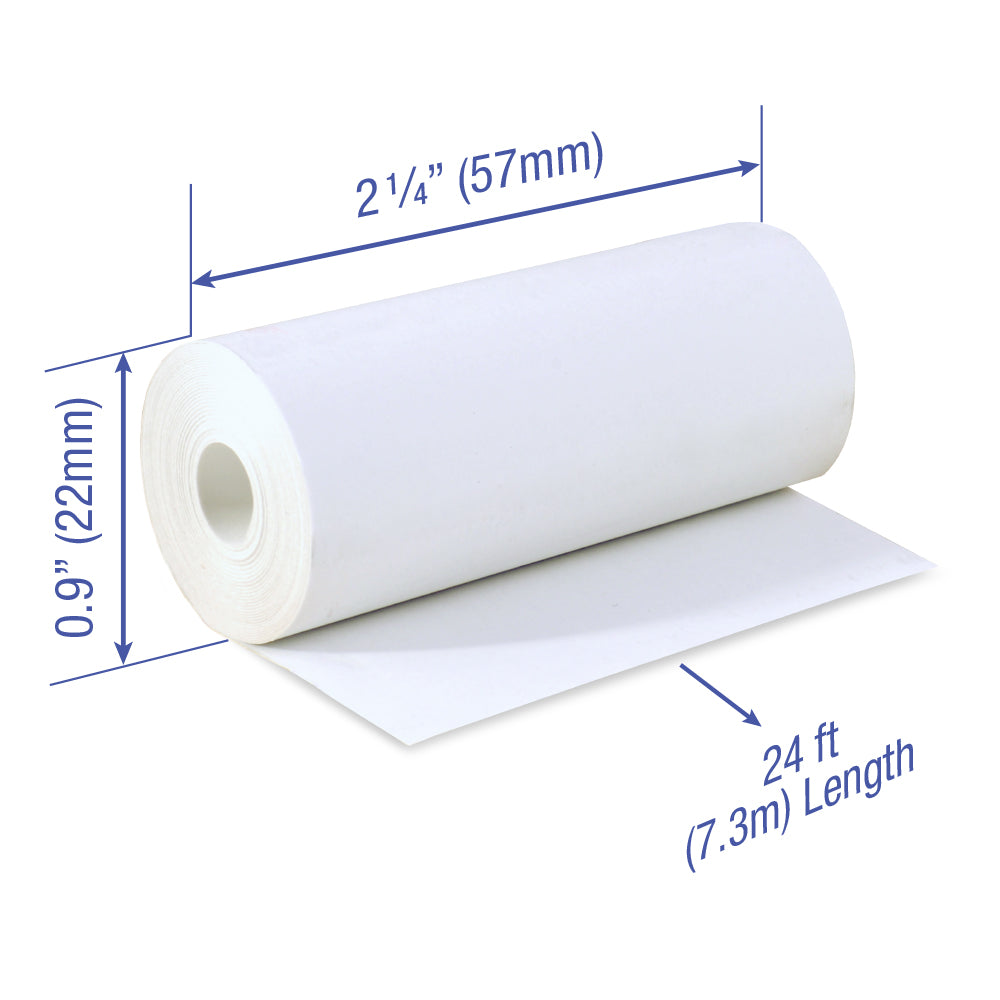 2 1/4 x 24 ft x 22mm thermal paper rolls