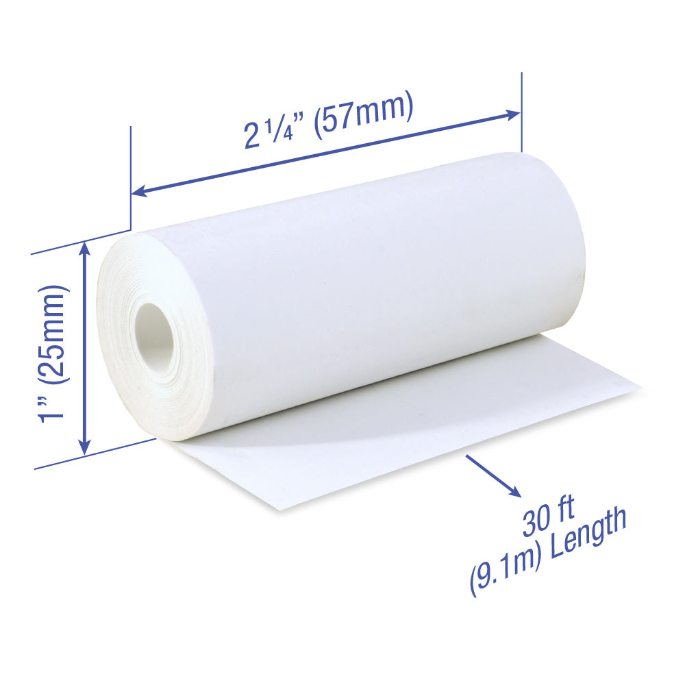 2 1/4 x 30 ft x 25mm thermal paper rolls