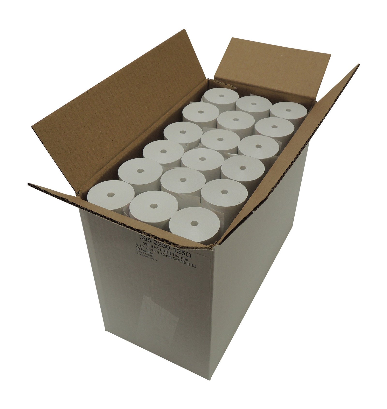 Staples Thermal Paper Rolls, 2 1/4 x 80', BPA Free, 10/Pack