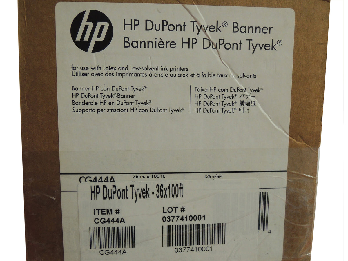 HP CG444A Dupont Tyvek 36 inch x 100 feet, 3&quot; core, Latex compatible